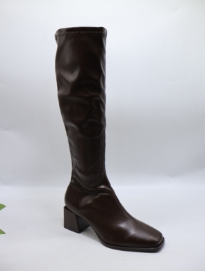 Kozaki damskie na obcasie (36-41) 9570A BROWN