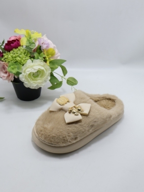 Kapcie damskie ocieplane (36-41) SP52-6 KHAKI