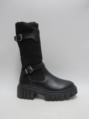 Kozaki damskie na płaskim (36-41) 88 BLACK