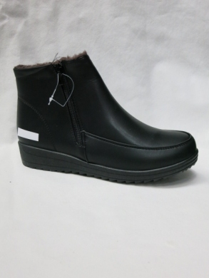 Botki damskie ocieplane na płaskim (37-42) XY312-1 BLACK