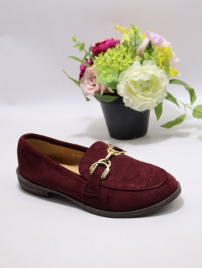 Mokasyny damskie na płaskim (36-41) H8-1027 WINE