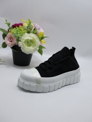 Buty sportowe damskie na płaskim (36-41) REB-049 BLACK