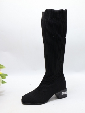 Kozaki damskie na obcasie (36-41) 8585 BLACK