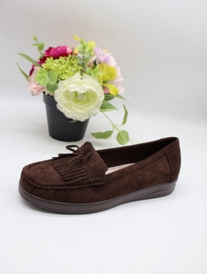 Mokasyny damskie na płaskim (36-41) 3102 BROWN