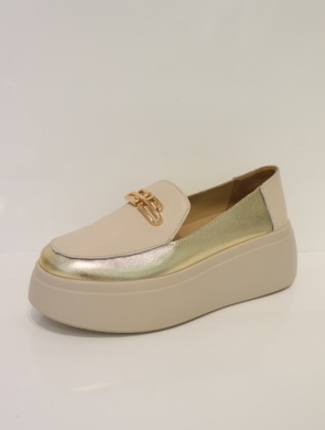 Półbuty damskie na płaskim (36-41) GD-LX1073C BE/GOLD