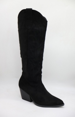 Kozaki damskie na obcasie (36-41) 6212 BLACK