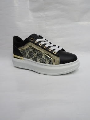 Buty sportowe damskie na płaskim (36-41) R181 BLACK