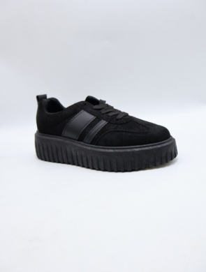 Buty sportowe damskie na płaskim (36-41) 1220 BLACK