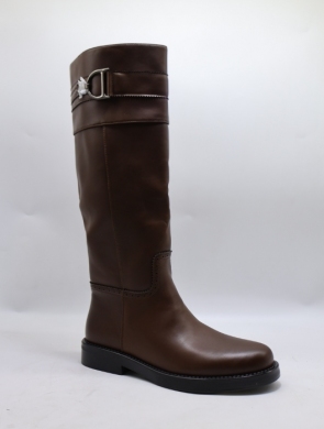 Kozaki damskie na płaskim (36-41) K635 BROWN