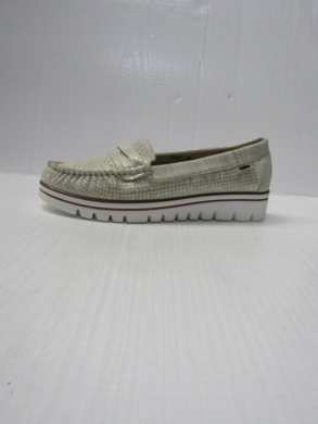 Mokasyny damskie na płaskim (36-41) AXHX-51 WHITE/SILVER