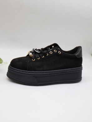 Buty sportowe damskie na płaskim (36-41) 6865 BLACK