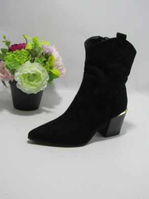 Botki damskie na obcasie (36-41) 9599A BLACK
