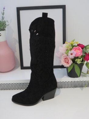 Kozaki damskie na obcasie (36-41) 2119 BLACK