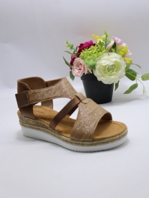 Sandały damskie na koturnie (36-41) F6871 CAMEL