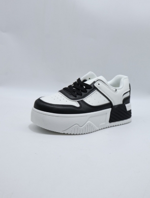 Buty sportowe damskie na płaskim (36-41) 6119 BL/WH