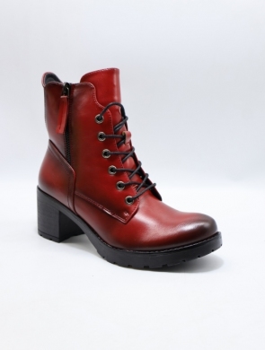 Botki damskie ocieplane na obcasie (36-41) YCC-148 RED