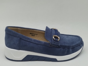 Mokasyny damskie na koturnie (36-41) DS23114-5 BLUE