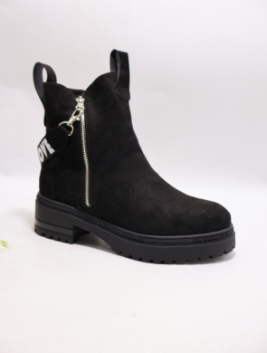 Botki damskie ocieplane na płaskim (36-41) XPL2328 BLACK