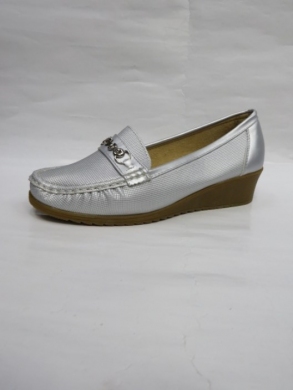 Mokasyny damskie na koturnie (36-42) CC2225 SILVER