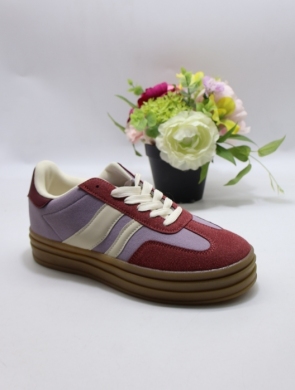 Buty sportowe damskie na płaskim (36-41) 8822 WINE