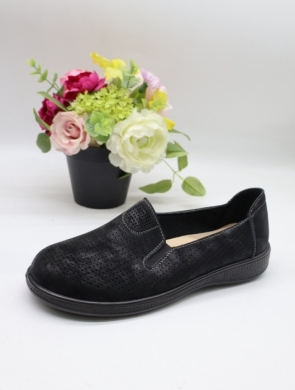 Półbuty damskie na płaskim (37-42) 7018-1 BLACK