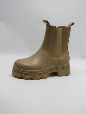 Botki damskie ocieplane na płaskim (36-41) VL185 KHAKI