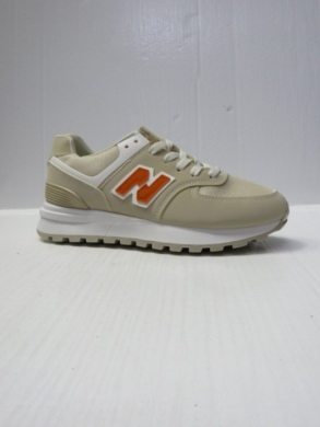 Buty sportowe damskie na płaskim (36-41) LY085 BEIGE/ORANGE