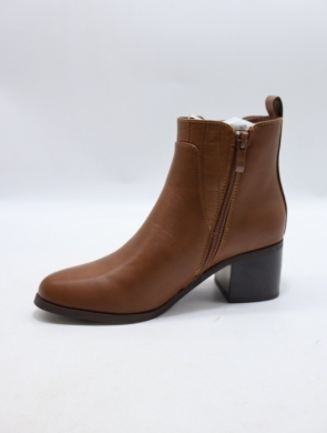 Botki damskie ocieplane na obcasie (36-41) 68171 CAMEL