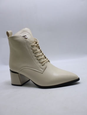 Botki damskie ocieplane na obcasie (36-41) X567-6A-2 BEIGE