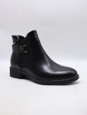 Botki damskie ocieplane na płaskim (36-41) 588-55 BLACK