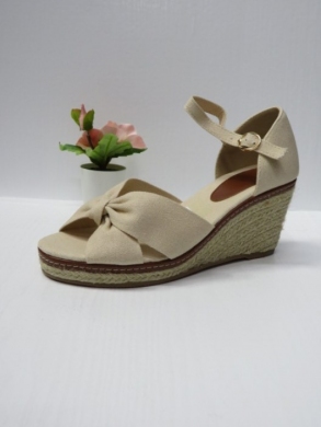 Sandały damskie na koturnie (36-41) LE-558 BEIGE