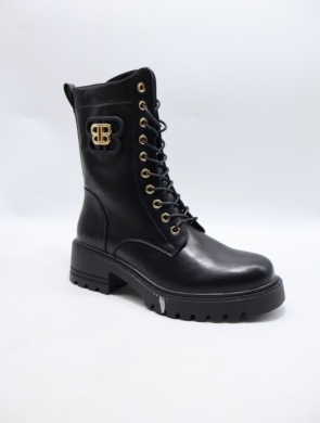 Botki damskie ocieplane na obcasie (36-41) HBL-139 BL/PU