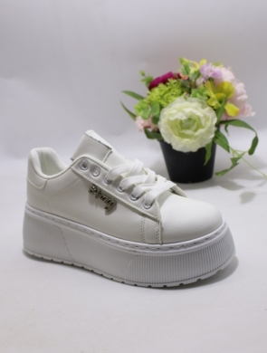 Buty sportowe damskie na płaskim (36-41) 6453 WHITE