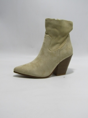 Botki damskie na obcasie (36-41) FR693 BEIGE