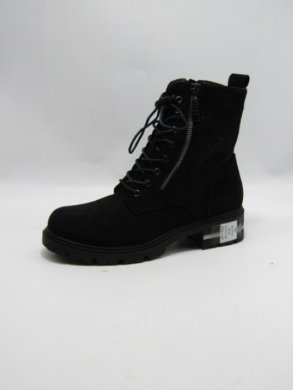 Botki damskie ocieplane na płaskim (36-41) X2305A BLACK