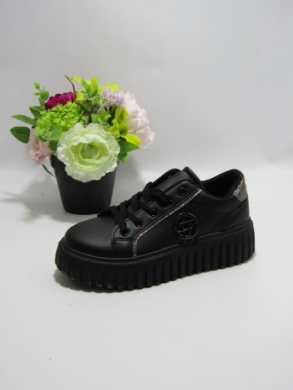 Trampki damskie na płaskim (36-41) XLL-23162 BLACK