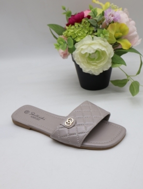 Klapki damskie na płaskim (36-41) 0614 GREY