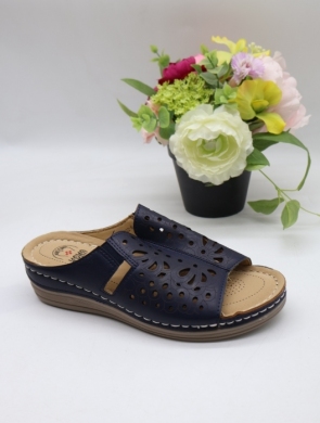 Klapki damskie na koturnie (36-42) 7022-6 NAVY