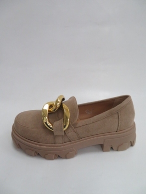 Mokasyny damskie na koturnie (36-41) G358 KHAKI