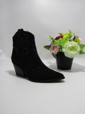 Botki damskie na obcasie (36-41) 9676A BLACK