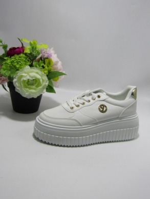 Buty sportowe damskie na płaskim (36-41) LX10-06 WHITE