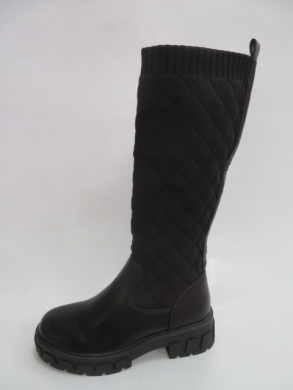 Kozaki damskie jesienne na płaskim (36-41) DA81 BLACK