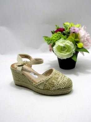 Sandały damskie na koturnie (36-41) H8-361 BEIGE
