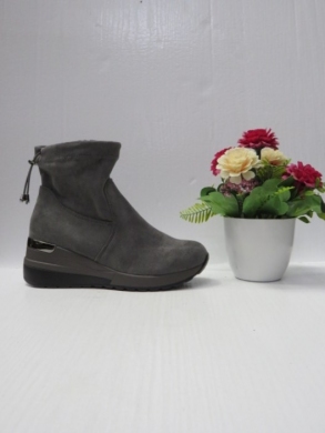 Botki damskie ocieplane na koturnie (36-41) 1319 GREY