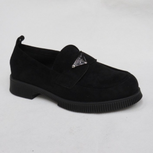 Mokasyny damskie na płaskim (36-41) 3205C BLACK
