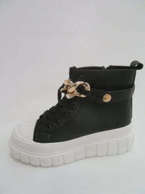 Trampki damskie na koturnie (36-41) 533-LT BLACK