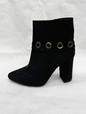 Botki damskie ocieplane na obcasie (36-41) B325 BLACK