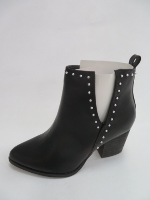 Botki damskie jesienne na obcasie (36-41) B664 BLACK