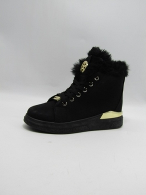 Botki damskie ocieplane na płaskim (36-41) 81315-6 ALLBLACK