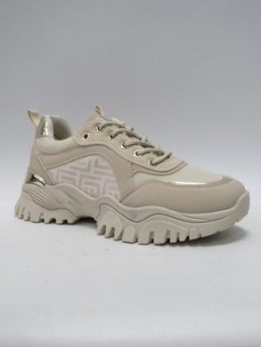 Buty sportowe damskie na płaskim (36-41) LG766 BEIGE